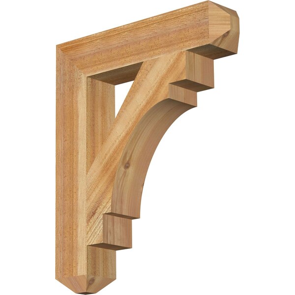 Ekena Millwork Merced Craftsman Rough Sawn Bracket, Western Red Cedar, 4"W x 20"D x 24"H BKT04X20X24MRC04RWR - main